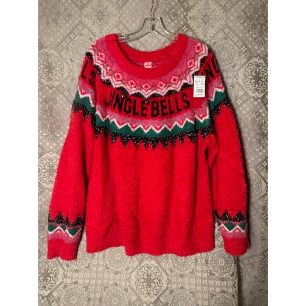 Ugly Christmas Sweater Jingle Bells Women's 2X Xmas Holiday